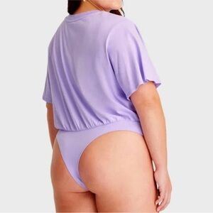 Future Collective Lavender Short Sleeve Bodysuit by Gabriella Karefa-Johnson